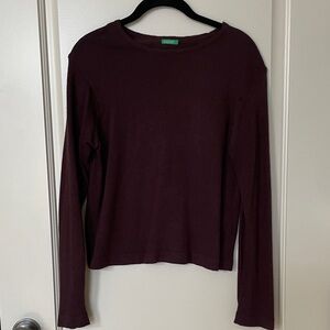 United Colors Of Benetton Women's Long Sleeve Cashmere Blend Sweater -  Brown